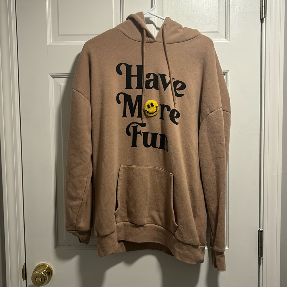Boyfriend hoodie from rue21 in the size medium have more fun :-)